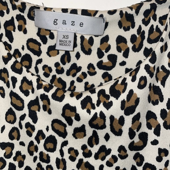 Natural Tone Cheetah Print Tank Top Bodysuit with High Neck - Picture 4 of 5